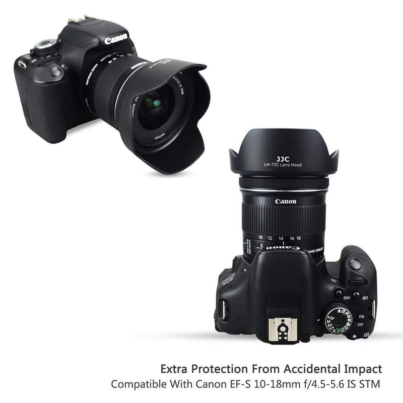 JJC EW-73C Bayonet Dedicated Lens Hood Shade for Canon EF-S 10-18mm f/4.5-5.6 is STM Lens, Replaces Canon EW-73C OEM Lens Hood