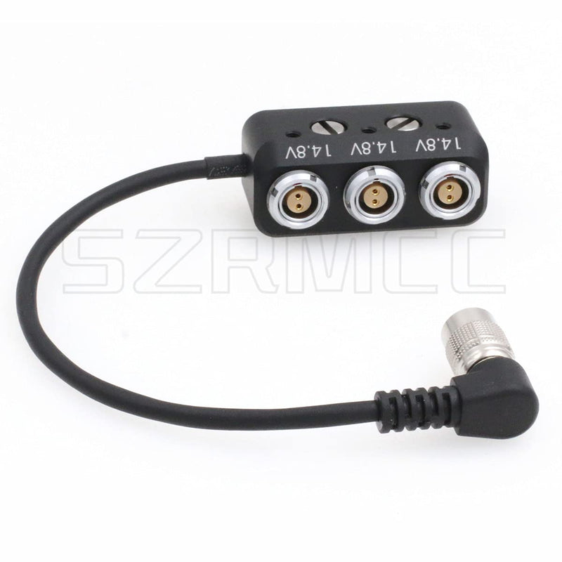 SZRMCC Hirose 4 Pin Male to 3X 2Pin Female Camera Power Splitter 1 to 3 Box for Sony F5 F55 ARRI Amira Camera