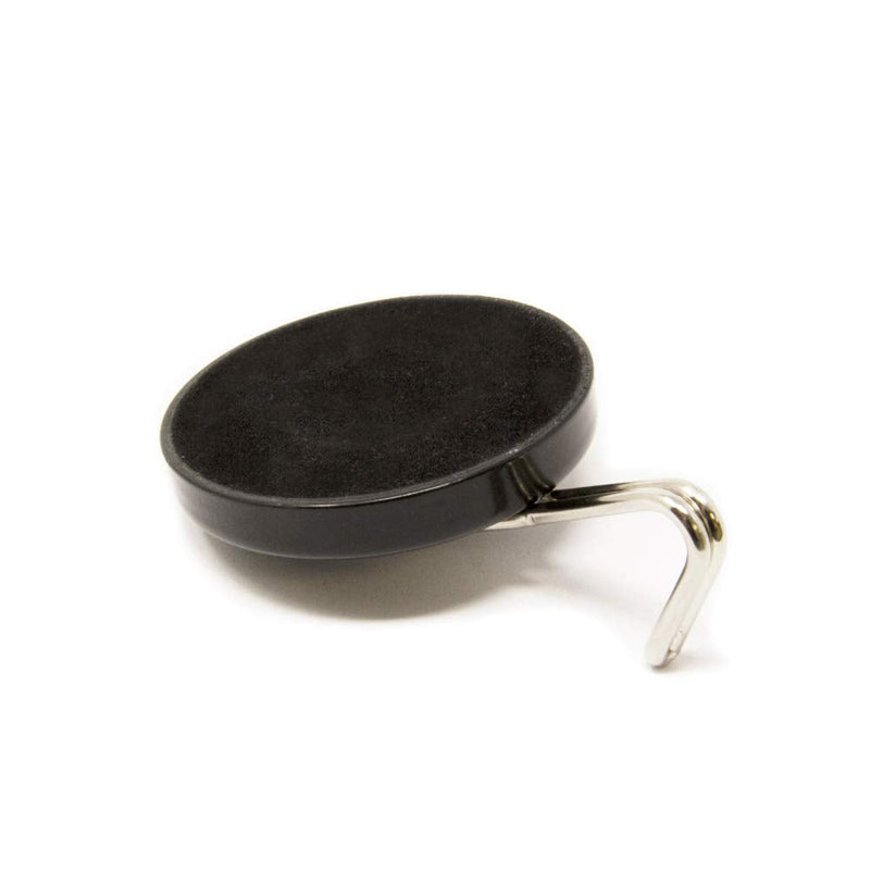 Magnet Expert Ø52mm [Ø2.05"] Rubber Coated Ferrite Pot, Swivel Hook, Black, 1pc
