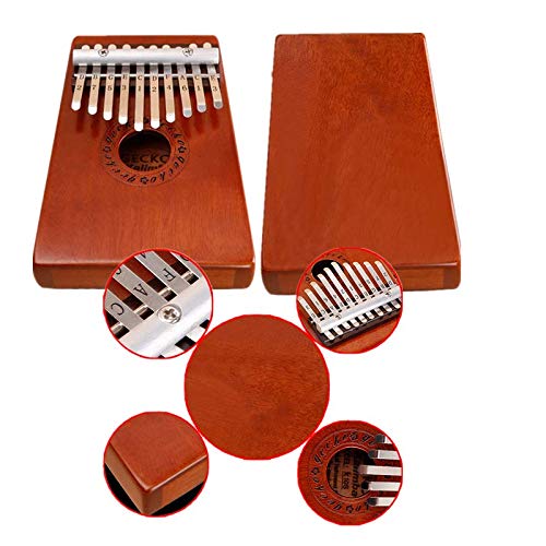 Kalimba Thumb Pianos, Solid Wood 17 Keys Thumb-Piano with Study Instruction and Tune Hammer, African-Finger-Pianos Start Kits Instrument for Kids Adult Beginners