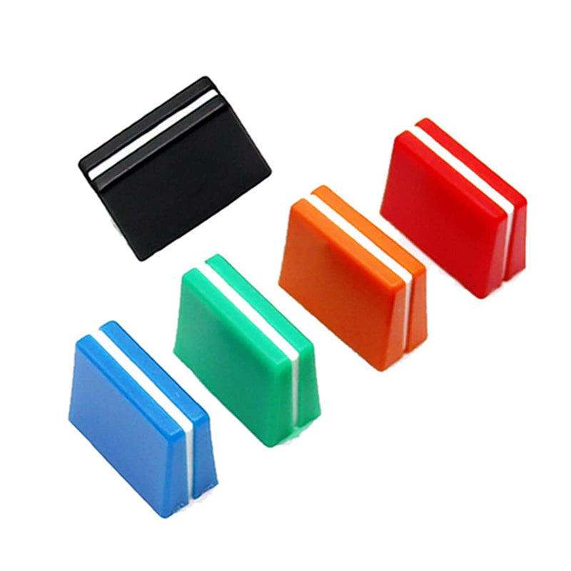 WXYINSPAS 5pcs Fader Cap Fader Knobs Slider for DJ Mixer Console Pioneer DJM 350 400 500 700 750 800 850 900NEXUS 900SRT 900NXS2 2000 2000nexus (Mixed color Hat) 5pcs mixed color fader caps