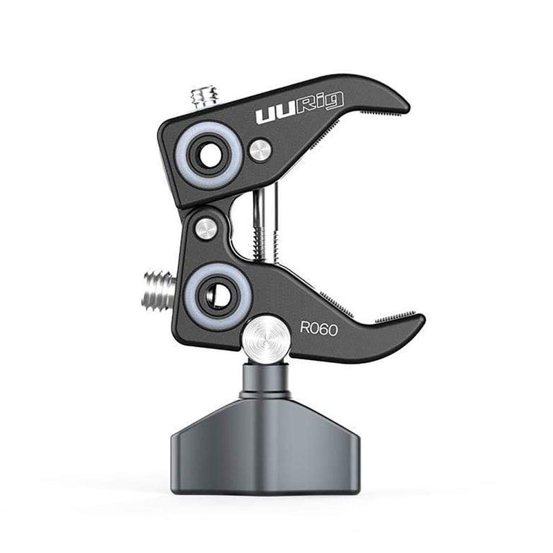 UURig Super Clamp Mount R060 Premium Aluminum Bracket with 1/4-20, 3/8-16, & ARRI-Style Mount Threads for DSLR & Mirrorless Camera Rigs