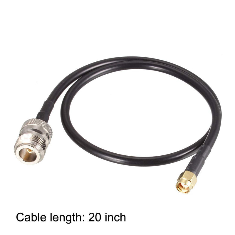 [AUSTRALIA] - uxcell Coax Cable N Female to RP-SMA Male Pigtail Cable 50 Ohm 20 Inch RG58 2pcs 