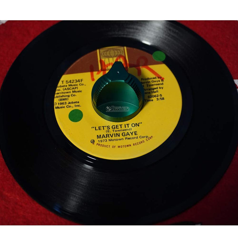 45 RPM Aluminum Record Adapter Insert for 7 inch Vinyl Records - Dome 45 Adapter (Green) Green