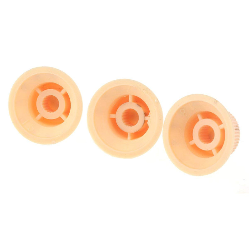 Musiclily Plastic 1 Volume and 2 Tone Control Strat Knobs Set for Fender ST Stratocaster Replacement Electric Guitar Parts,Cream Cream