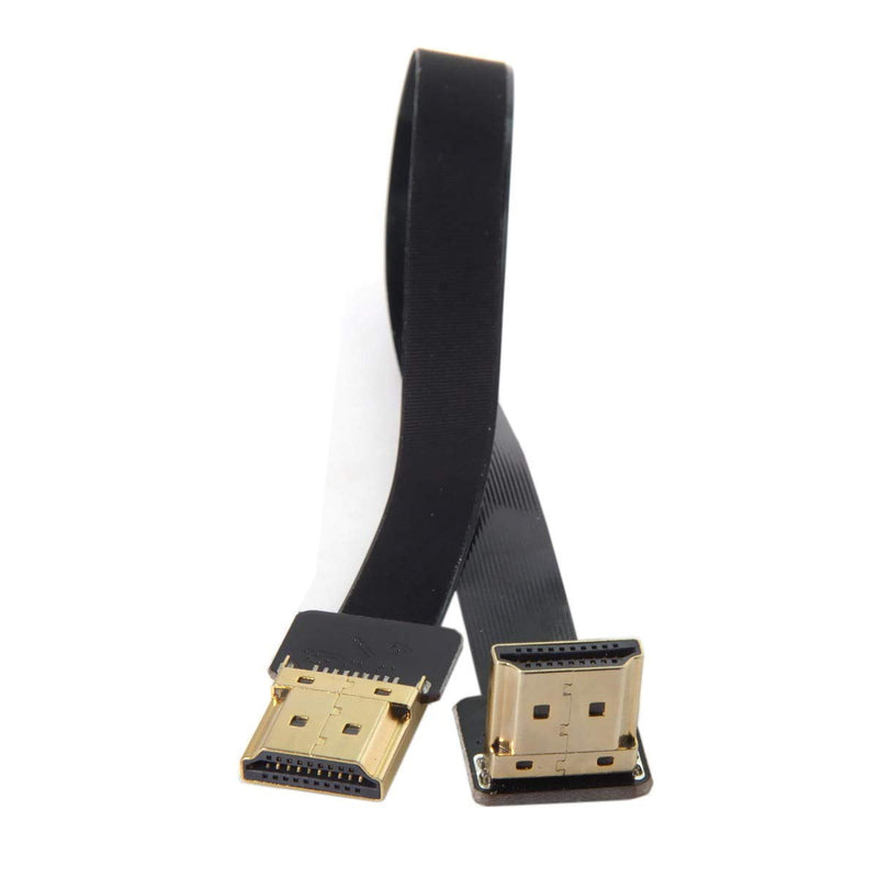CYFPV FPV HDMI Male to Up Angled 90D HDMI Male HDTV FPC Flat Cable for FPV HDTV Multicopter Aerial Photography (0.2m) 0.2m