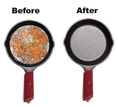 Cast Iron Cleaner 8"x6" Stainless Steel 316L Chainmail Scrubber for Cast Iron Pan Pre-Seasoned Pan Dutch Ovens Waffle Iron Pans