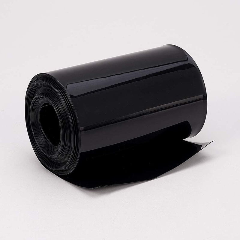 Bettomshin 3.35 inch Flat Width Battery Heat Shrink Tubing DIY Battery PVC Heat Shrink Wrap Tube 26.25 Length Black for Four Section 18650 Battery 1pcs