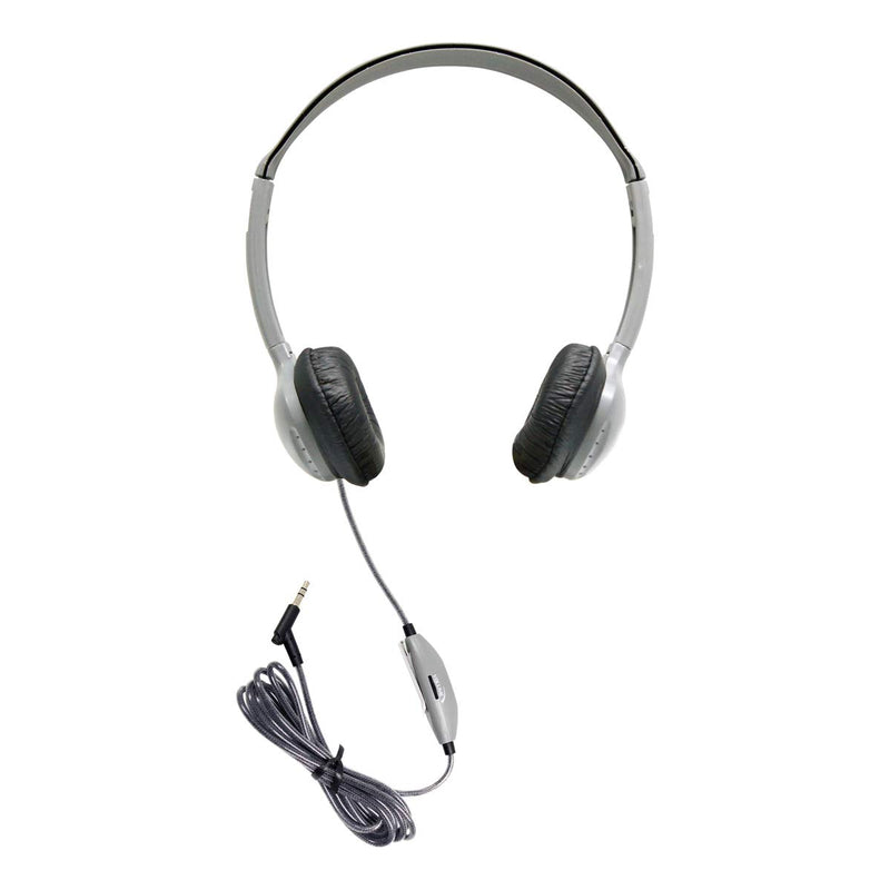 HamiltonBuhl Schoolmate On-Ear Stereo Headphone with Leatherette Cushions and in-line Volume
