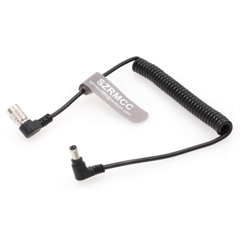 SZRMCC DC 2.5mm to Right Angle Hirose 4 pin Male Coiled Power Cable for Sound Devices 688 644 633 Zoom F4 F8 Zaxcom