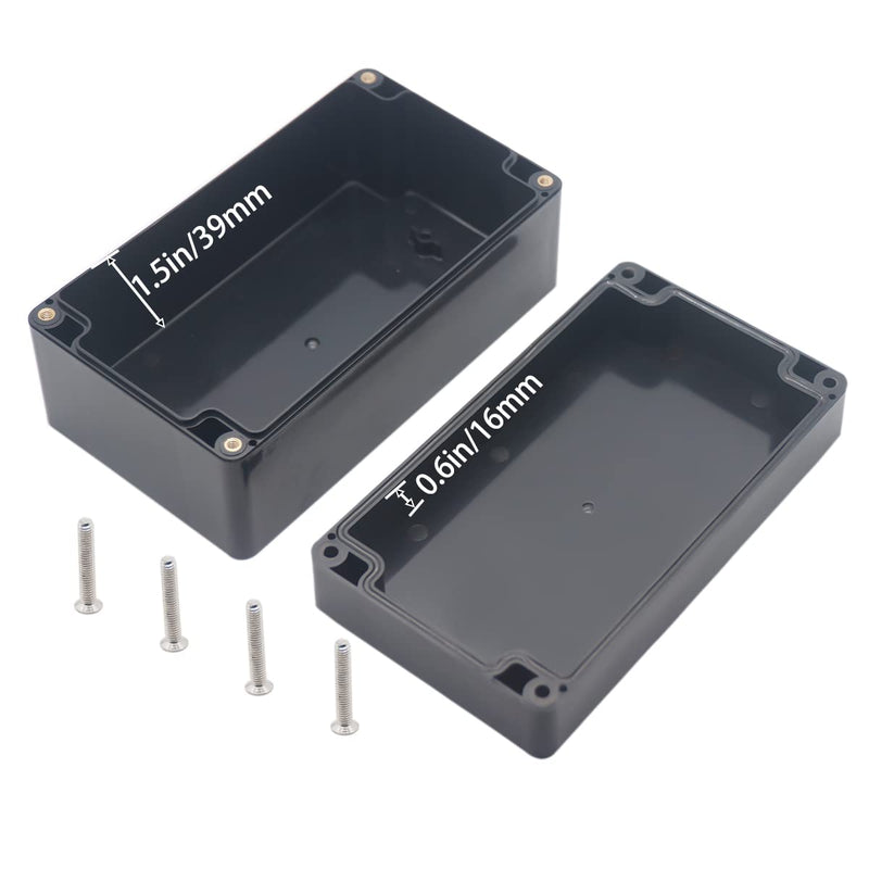 YETLEBOX Watertight Junction Box, IP67 Waterproof Project Box Durable ABS Plastic Electronic Enclosure Case for DIY Electrical Project Black 6.22" x 3.54" x 2.36"(158 x 90 x 60 mm) 6.22" x 3.54" x 2.36"