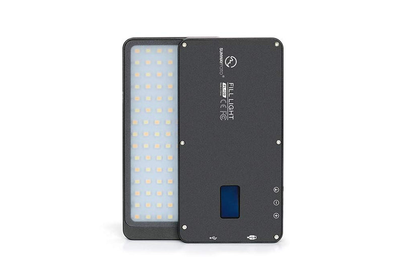 Sunwayfoto FL-120 Powerful & Lightweight Video Fill Light Panel 3000k-5500k LED Adjustable Color Temperature Stepless Output Ideal for DSLR