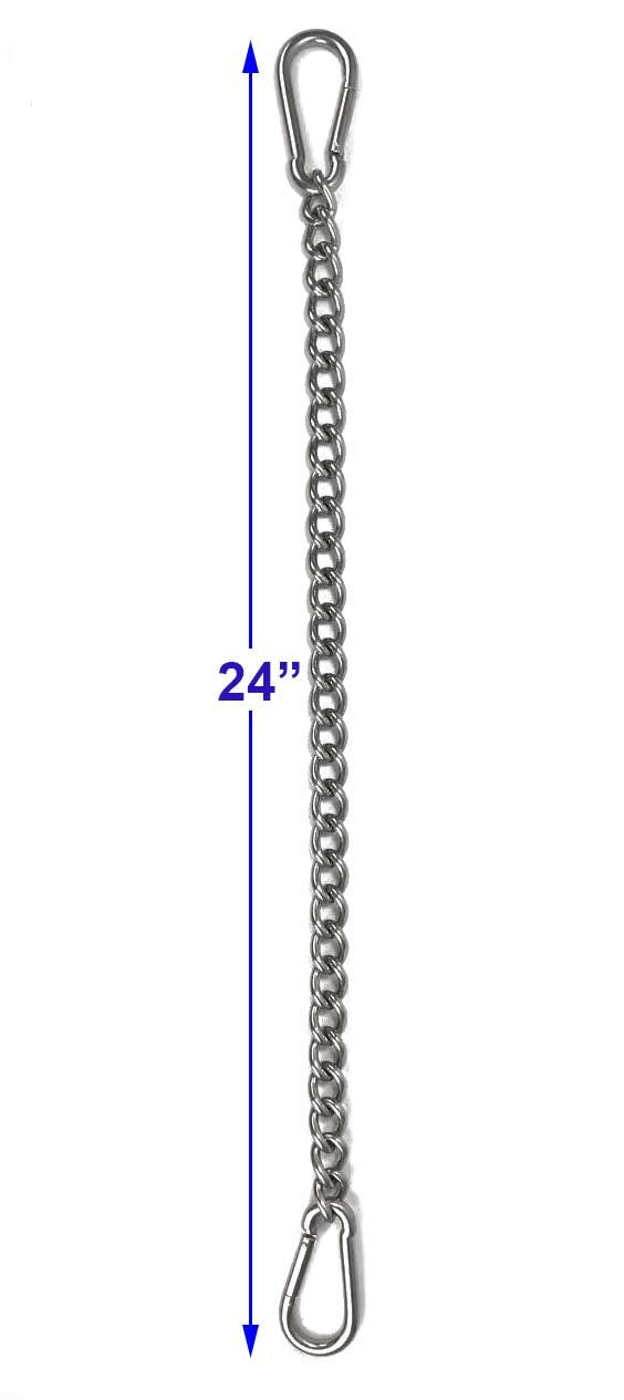 Hanging Chair Chain with Two Carabiners, Stainless Steel Hanging Kits for Hammocks Punching Bags Heavy Duty 400LB Capacity Indoor Outdoor Pack of 1
