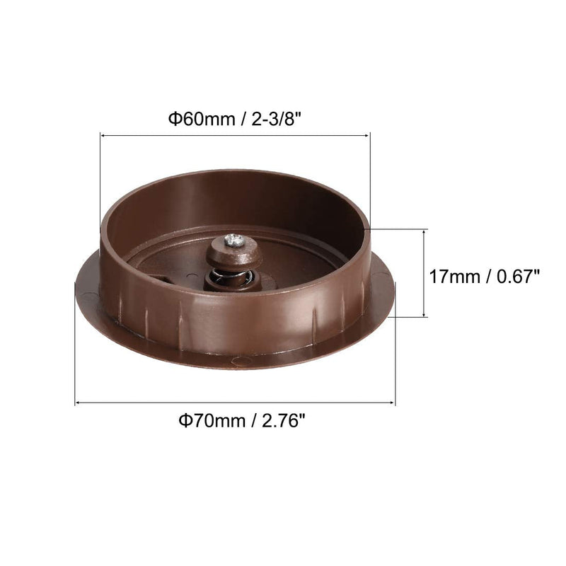 uxcell Cable Hole Cover, 2-3/8" Plastic Desk Grommet for Wire Organizer 10Pcs (Brown)