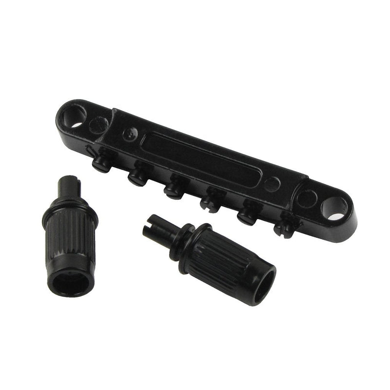 FLEOR Electric Guitar Tune-O-matic Bridge & Tailpiece with Studs Set Fit Gibson Epiphone Les Paul Guitar Part, Black
