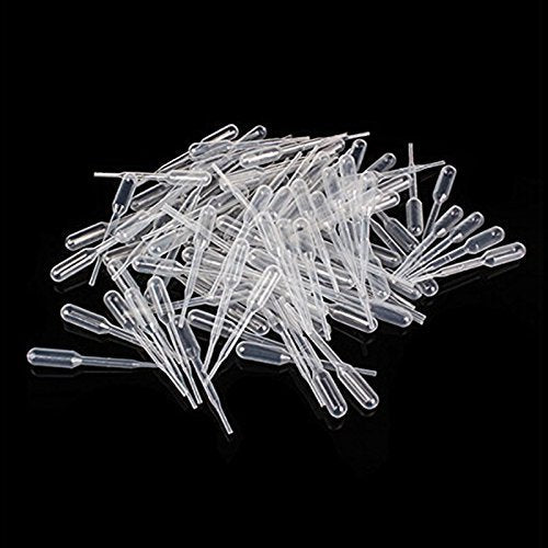 Haishell 200 PCS 3ML Transfer Pipettes,Clear White Plastic Graduated Pipettes for Essential Oils,Disposable Liquid Pipettes