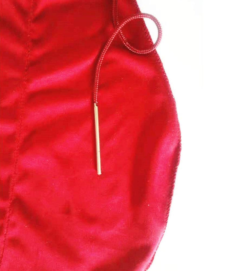 Jiayouy Silk Oboe Swab Instrument Cleaner Cloth for Flute Oboe Clarinet Saxophone - Wine Red
