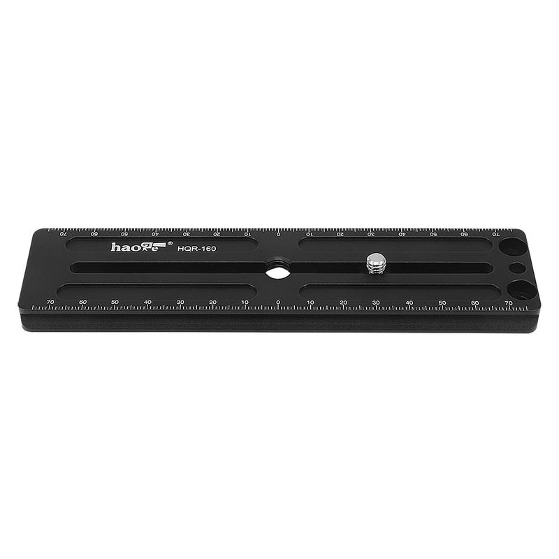 [AUSTRALIA] - Haoge HQR-160 160mm Multi-Purpose Long Quick Release Extender Rail Sliding Plate for Camera Tripod Ballhead Clamp fit RRS Benro Arca Swiss Sunwayfoto 