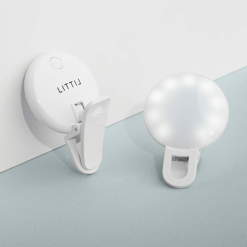 LITTIL Selfie Mini - Rechargeable Selfie Ring Light for Mobile Phone or Laptop | 3 Adjustable Light Modes | Bright LED Light Perfect for Tiktok, Influencers, Stories, Photos, Videos, & Vlogs