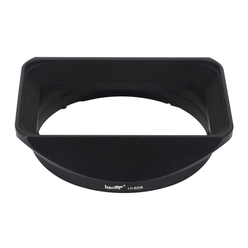 Haoge LH-S20B Bayonet Square Metal Lens Hood Shade with Cap for Sony FE 20mm F/1.8 G SEL20F18G Sony 20mm f1.8 Wide Angle Prime Lens