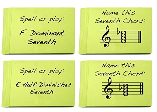 [AUSTRALIA] - Seventh Chord Names Flashcard Sets. Great for Learning Chords (Minor, Major, Dominant and Half Diminished and Diminished Chords) 