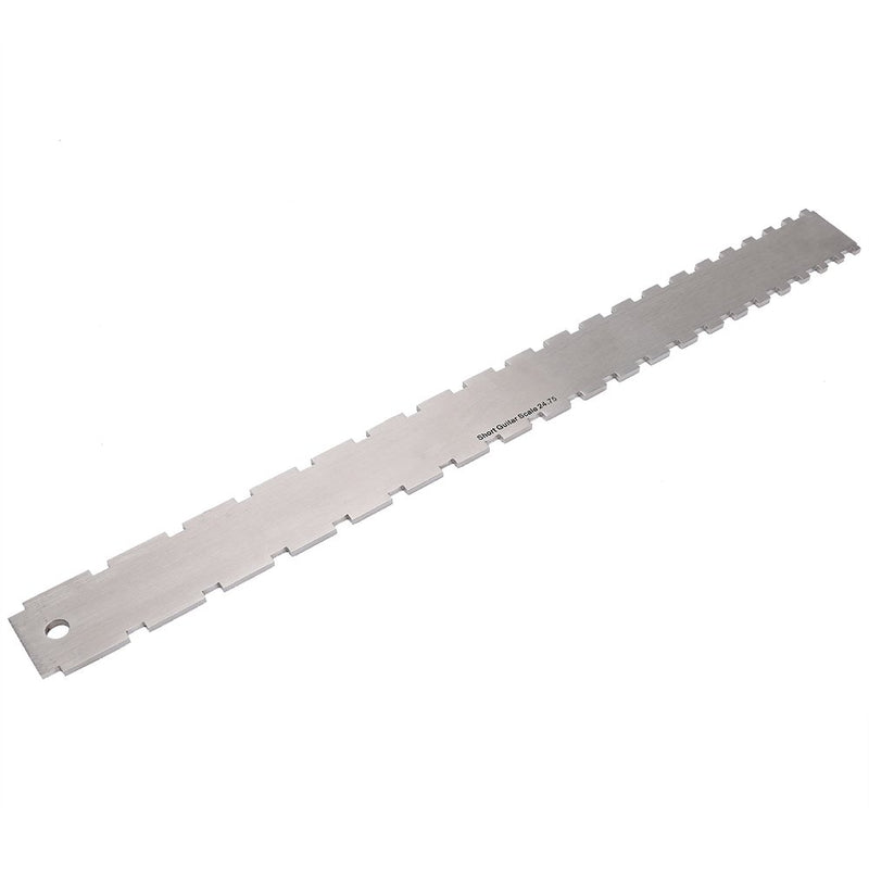 Stainless Steel Guitar Neck Notched Straight Edge Scale Measuring Tool for Guitars Neck Leveling