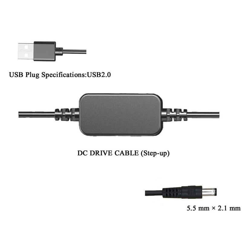 ACK-E2 Mobile Power USB Charger Cable + DR-400 BG-E2 E2N BP-511 Dummy Battery + USB Adapter for Canon EOS 20D 30D 40D 5D 50D D30 D60