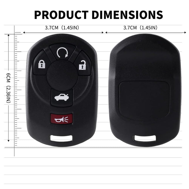 Raryloy Keyless Entry Remote Key Fob for 2005 2006 2007 Chevy Corvette Cadillac STS M3N65981403