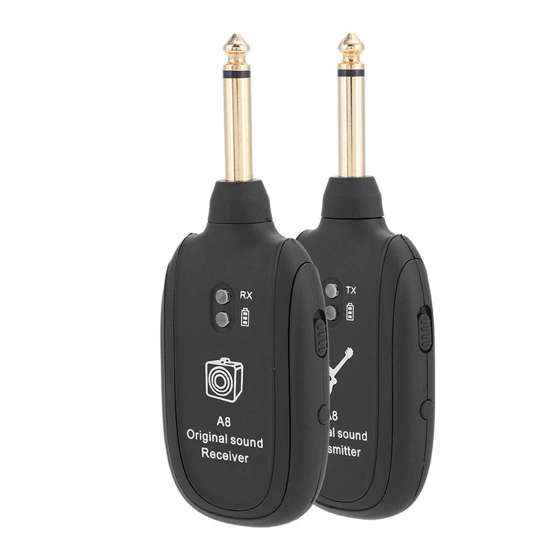 Portable Wireless Guitar System Rechargeable Guitar Transmitter Receiver Set for Electric Guitar