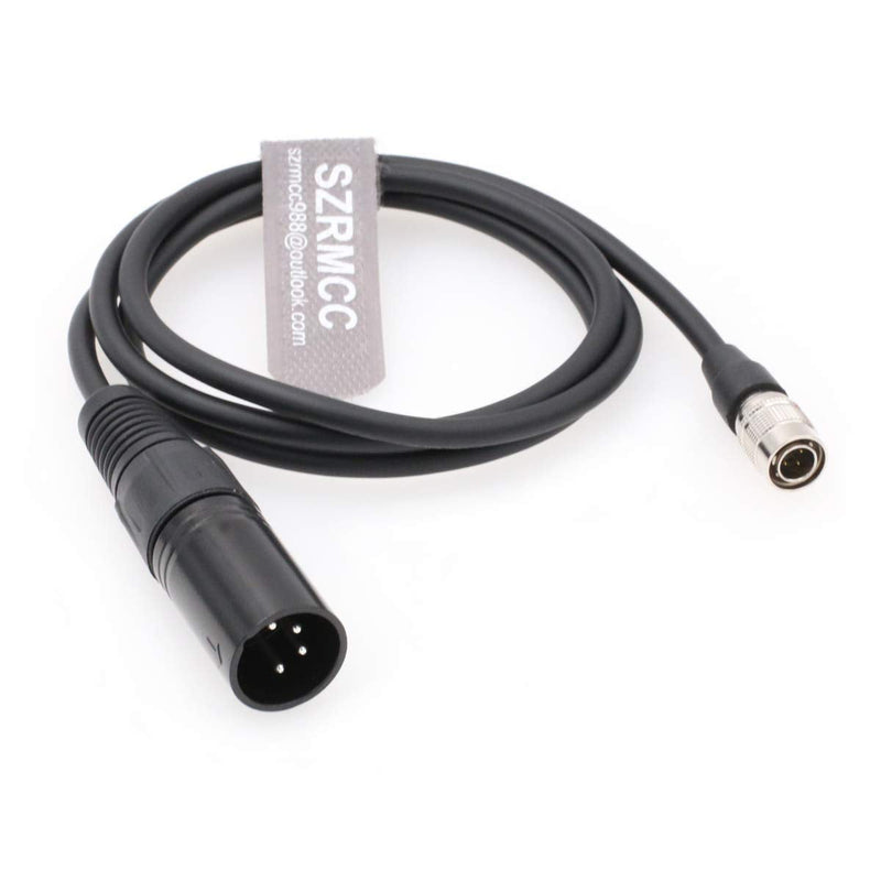 SZRMCC Power Cable for Sound Devices Zoom F8 F4 Zaxcom XLR 4 Pin Male to Hirose 4 Pin Male (Straight Cable) Straight Cable
