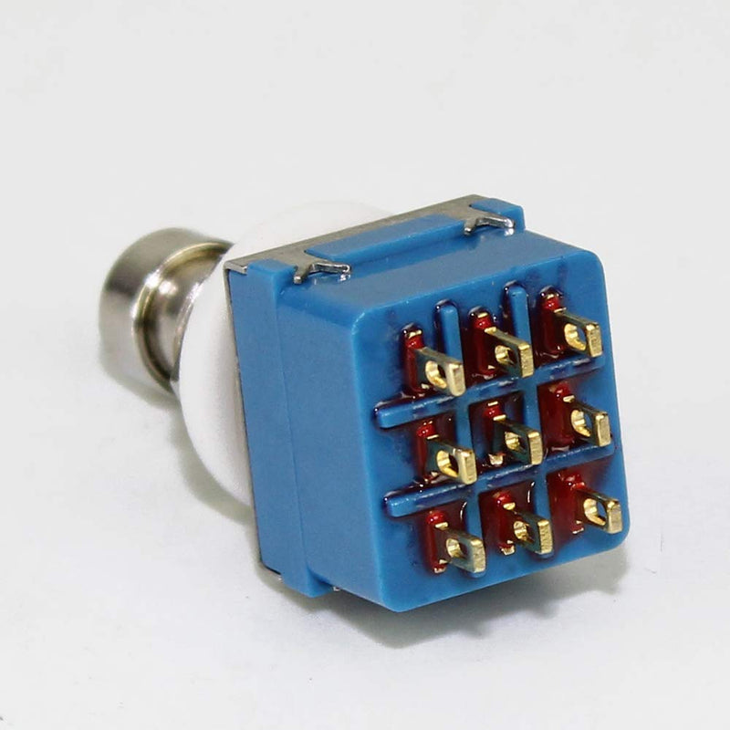[AUSTRALIA] - DaierTek 2Pcs Gold 3PDT Foot Switch Latching Guitar Pedal Stomp Button Switch 9 pin True Bypass 