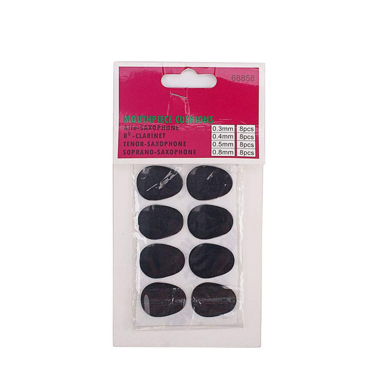 Alnicov 8pcs Alto/Tenor Sax Mouthpiece Patches 0.8mm Pads Cushions Black
