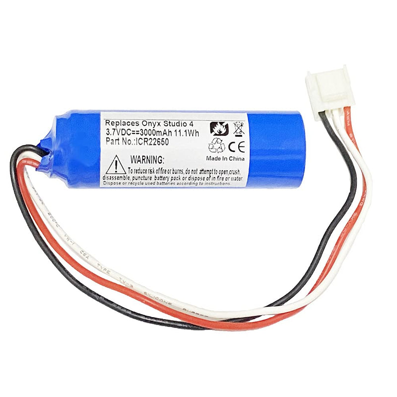MPF Products 3000mAh ICR22650, 22650 Battery Replacement Compatible with Harman Kardon Onyx Studio 4 Wireless Bluetooth Speaker