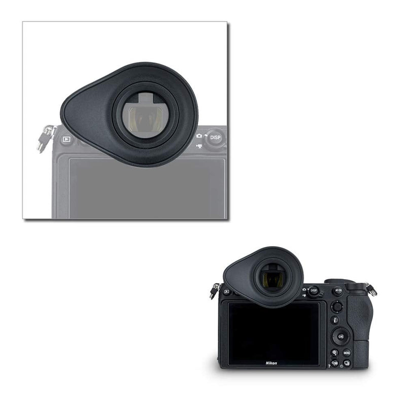 Camera Eyecup Eyepiece Viewfinder Fits for Nikon Z7 Z6 Replaces Nikon DK-29 Eye Cup with Oval Soft TPU Rubber