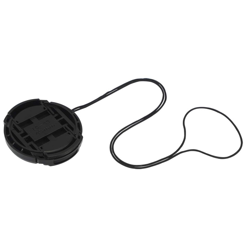 Haoge 43mm Center Pinch Snap On Front Lens Cap Cover with Cap Keeper for Canon Nikon Sony Fujifilm Sigma Tamron and Other 43mm Filter Thread Lens
