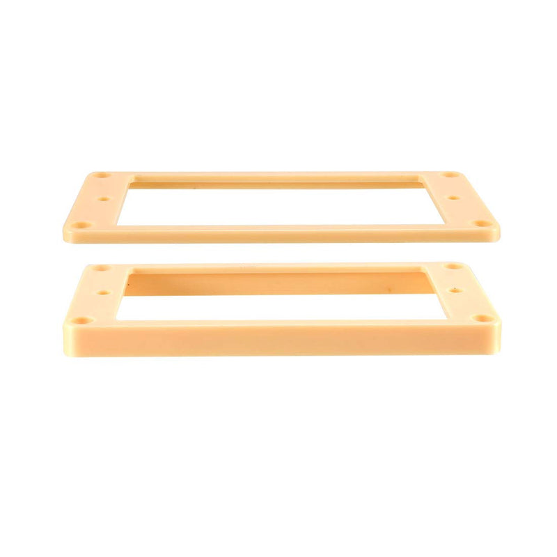 sourcing map Humbucker Pickup Ring Pickup Mounting Frame Curved Bottom 35 for Neck and 79 for Bridge Pickup Cream 2Set