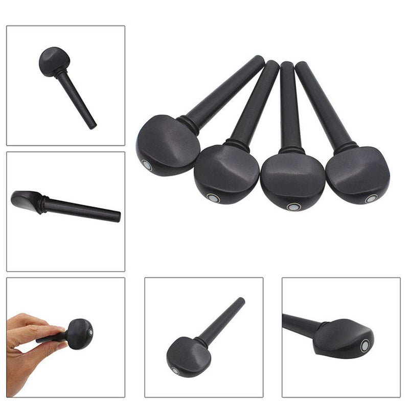 [AUSTRALIA] - Jiayouy 4pcs 4/4 Size Cello Tuning Peg Set Replacement for Cello String Instrument Accessories No Hole Solid Wood 