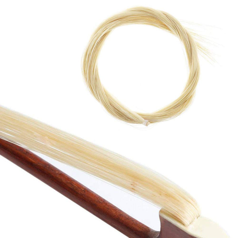 Jiayouy 32 Inch Natural White Violin Bow Hair Mongolia Horse Hair Professional Violin Fiddle Music Instrument Accessories 2 Hanks