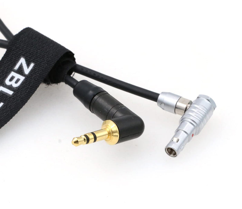 [AUSTRALIA] - ZBLZGP Right Angle 5 Pin Male to 3.5mm Right Angle TRS Audio Cable for ARRI Alexa Mini Camera (50CM) 50CM 