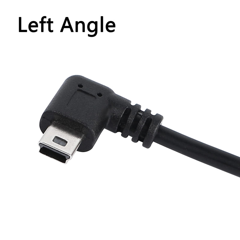 [AUSTRALIA] - CERRXIAN Dash Cam Power Cord, 9.8FT 90 Degree Mini USB Cable, Angle Mini USB B Male to USB A 2.0 Male Data Sync and Charging Cable for Garmin Nuvi GPS,Canon,Dash Cam (3m, Black Left Angle) 3M 
