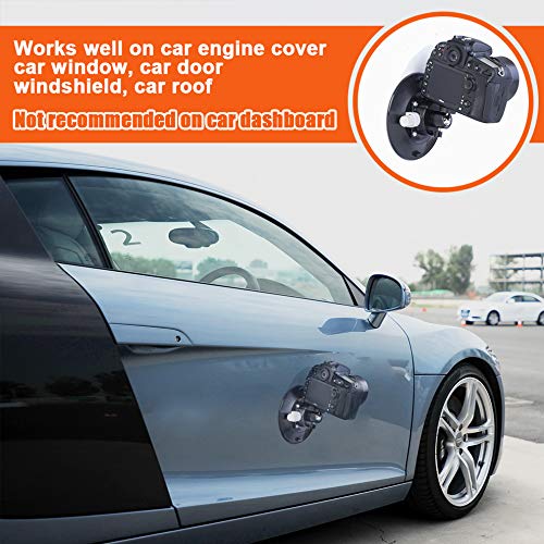 IMT 4.5" Car Camera Mounting Kit Pump Vacuum Suction Cup Mount, Professional Camcorder Vehicle Holder w/ 360° Panorama Ball Head and 180°, DSLR Camera Video Stabilizer Car Sucker Cup Holder 4.5"