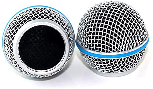 [AUSTRALIA] - GUGELIVES Replacement Blue Steel Mesh Microphone Grill Head for Shure Sm58 Wireless Microphone and Wired Mics, Beta 58 a Shure Sv100 Wireless Mics Pgx24/slx24/sm58 