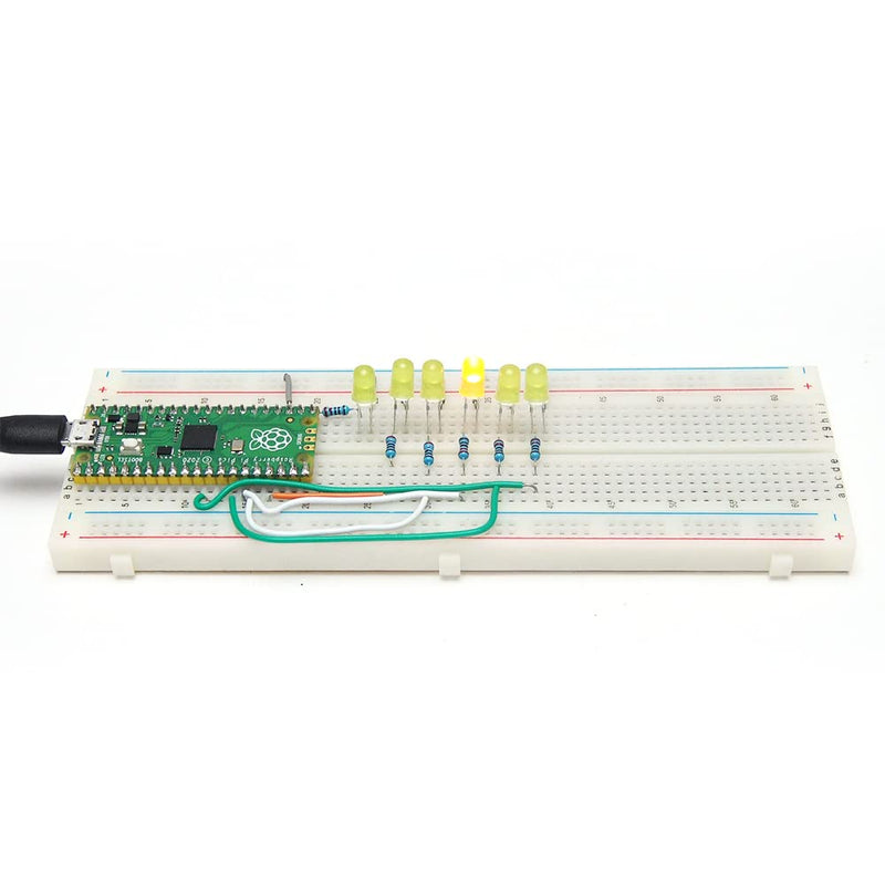 KEYESTUDIO Raspberry Pi Pico Breadboard Starter Kit with Headers Micro USB Cable 830 Breadboard Doupont Wires, RP2040 Microcontroller, 26 Multifunction GPIO Pins, Programmable in C & MicroPython