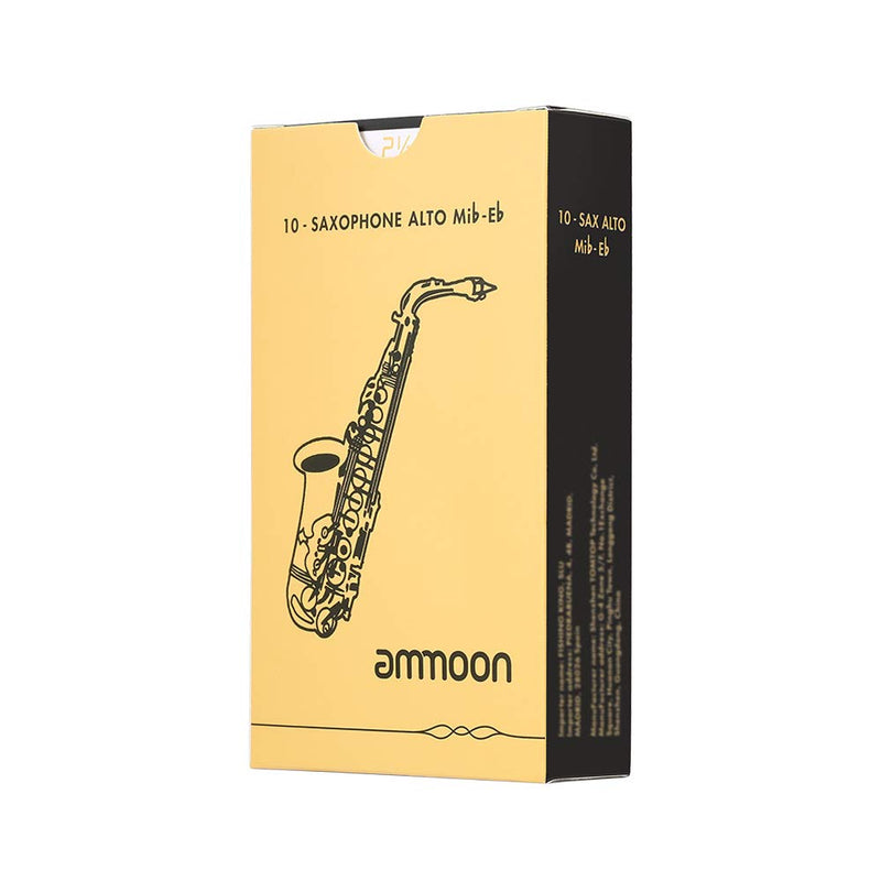 ammoon Alto Saxophone Traditional Reeds for Alto Sax Strength 2.5, 10pcs/ Box Alto Sax 2.5