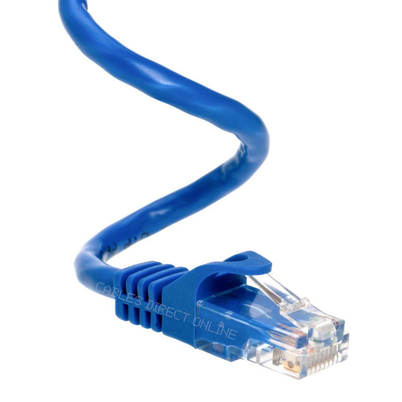 Cables Direct Online Pack of 3 Snagless Cat5e Ethernet Network Patch Cable Blue 15 Feet