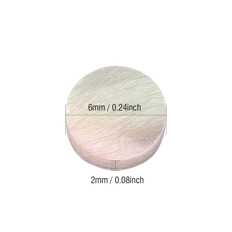 6mm Fretboard Markers Inlay Sticker Abalone Mark Point for Guitar and Bass 12/20Pcs(12pcs) 12pcs