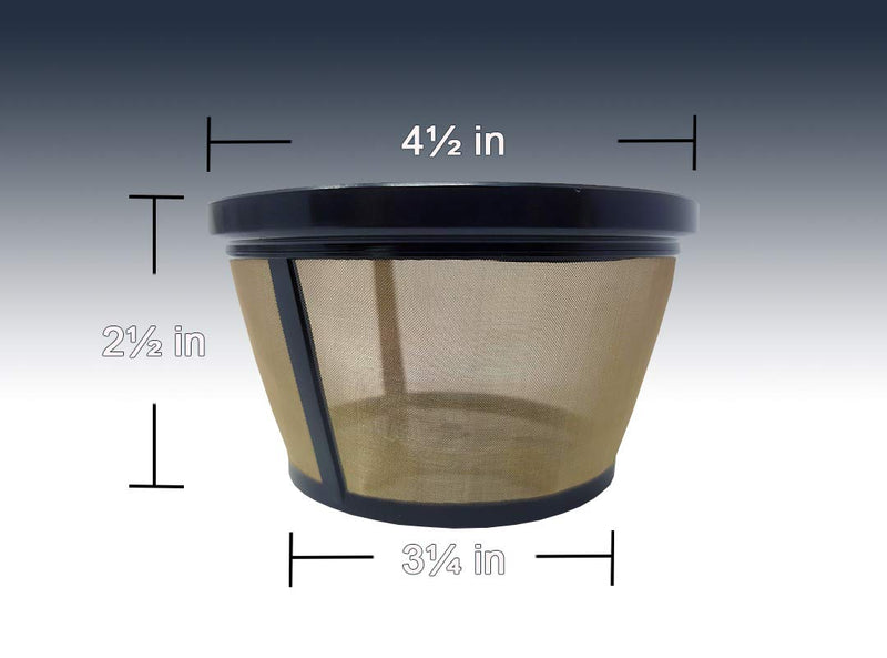 GoldTone Reusable 8-12 Cup Basket Filter fits Black & Decker Coffee Machines and Brewers. Replaces your Black+Decker Reusable Coffee Filter and Permanent Black & Decker Coffee Basket Filter (1 PACK) 1 PACK