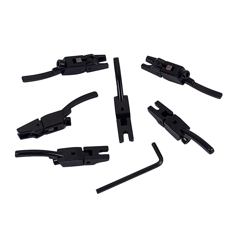 Alnicov 6 Pcs Guitar Bridge String Saddles Tremolo Bridge Locked String Saddle for Electric Guitar Parts Accessories
