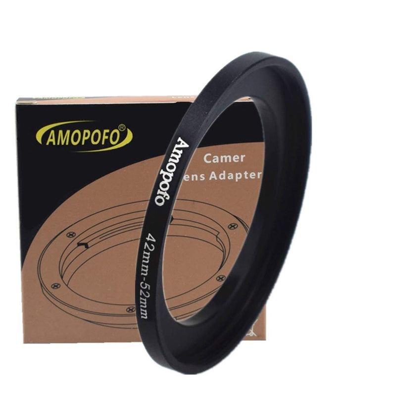 42mm to 52mm Camera Filters Ring Compatible All 42mm Camera Lenses or 52mm UV CPL Filter Accessory,42-52mm Camera Step-Up Ring 42 to 52mm Step Up Ring Adapter