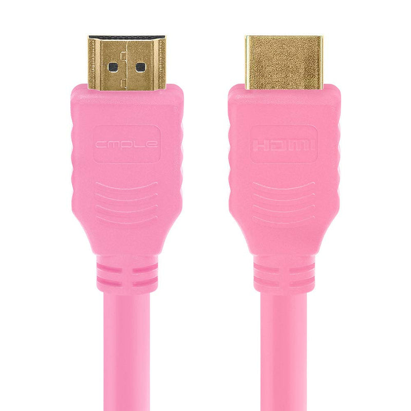 [AUSTRALIA] - Cmple - HDMI Cable 1.5FT High Speed HDTV Ultra-HD (UHD) 3D, 4K @60Hz, 18Gbps 28AWG HDMI Cord Audio Return 1.5 Feet Pink 